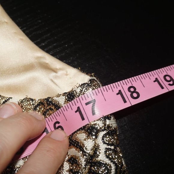 Vintage 60s Dynasty Regency Brocade Gown Dress - Picture 8 of 9